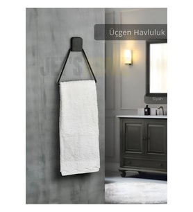 Paslanmaz Çelik Banyo Havluluk Düzenleyici Siyah