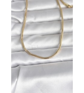 CM 14K Gold Renk Yılan Zincir Model 60 cm Kadın Kolye - TJ-BKO10995