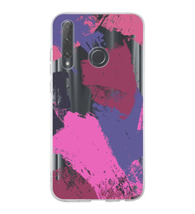 Huawei Honor 20 Lite Uyumlu Kapak Brush Stroke Tasarımlı Şeffaf Silikon Kılıf