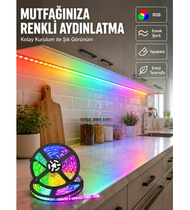 Kumandalı 5 Metre Şerit LED Dekoratif Aydınlatma