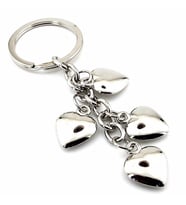 SALLANTILI PARLAK KALPLER AŞK SEVGİLİ METAL ANAHTARLIK KC957