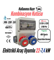 Bemis - Kombinasyon Kutusu IP66 (40A Sigorta + Kaçak Akım Korumalı)(Taşınabilir Elektrikli Araç Şarj Cihazları İçin Uygundur)
