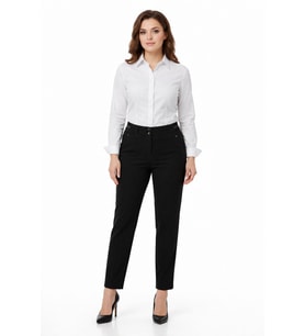 Kadın Kumaş Bilek Pantolon Bel Yarım Lastikli BGL-ST05388