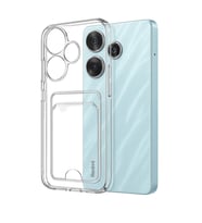 Redmi 13 4G Kılıf Kart Şeffaf Silikon - Şeffaf