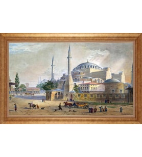 ALTIN ÇERÇEVELİ PASPARTULU TABLO CR558
