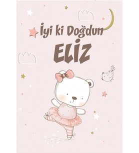 Balerin Temalı Doğum Günü Afişi
