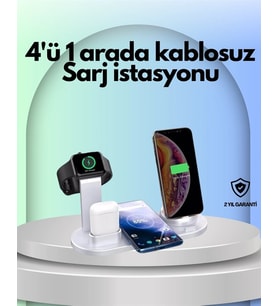 İphone,   Watch Ve Airpods İle Uyumlu 4'ü 1 Arada Şarj Ünitesi – Tüm   Cihazları Tek Noktada