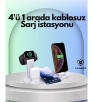 İphone,   Watch Ve Airpods İle Uyumlu 4'ü 1 Arada Şarj Ünitesi – Tüm   Cihazları Tek Noktada