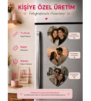 3 Kalpli Sevgili Fotoğraf Magneti Kişiselleştirilebilir Romantik Aşk Anı Hediyesi