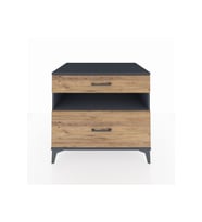 Kronos Şifonyer Tek Raflı 2 Çekmeceli 88x59x80 Antrasit-Çam
