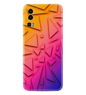 General Mobile GM 23 Kılıf Silikon Desen Özel Seri Üçgenler 1635