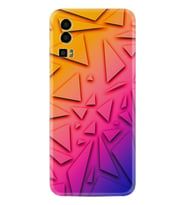 General Mobile GM 23 Kılıf Silikon Desen Özel Seri Üçgenler 1635