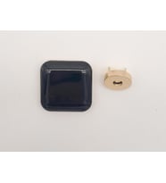 Angel Çanta Aksesuar 3.5 cm Kare Akrilikli Siyah Renk Light Gold Mıknatıslı Kilit