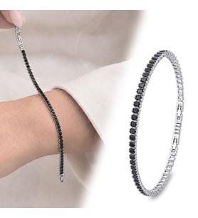 4mm Zirkon Taşlı Ayarlanabilir Su Yolu Kadın Bileklik