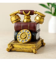 Vintage Telefon Biblo Kumbara Reçine 15.5x15.5x10 cm
