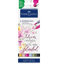 Faber-Castell Goldfaber Aqua Çift Uçlu Sanatsal Markör 6’Lı Kaligrafi
