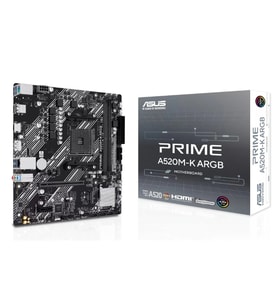 ASUS PRIME A520M-K ARGB DDR4 5100MHZ 1XHDMI 1XDP 1XM.2 USB2.0 MATX AM4 (AMD AM4 5000/4000 /3000 SERİ