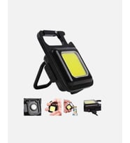 Kompakt Şarjlı COB LED Anahtarlık Fener 4 Modlu Manyetik