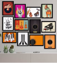 BK Gift 12 Parça Çerçeve Görünümlü Ahşap Tablo Seti (65x80cm)-13