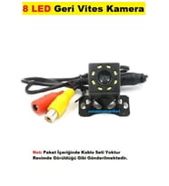 8 LED Geri Vites Kamera (Hd + Gece Görüşlü + Su Geçirmez + Darbelere Dayanıklı + 170 Geniş Açı )