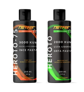 Netfer 2'li İnce Orta Pasta Set - 2x250 mL