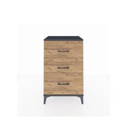 Hyperion Komodin 3 Çekmeceli 60x44x96 Antrasit-Çam