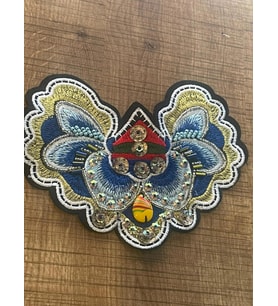 15X11 CM TAŞLI NAKIŞ İŞLEME SİM İŞLEME APLİKE ARMA YAMA DİKİŞ AKSESUAR