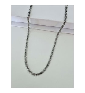 ERKEK ÇELİK SARMAL KOLYE 65CM-2MM ACR9374 (Gümüş)