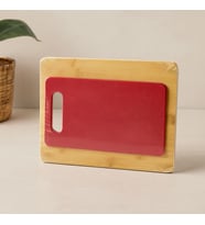 Bambu ve Plastik Kesme Tahtası 2'li Set (22x28 & 15x25 cm)