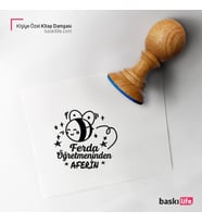 Öğretmen Kaşe Arı Kişiye Özel Kitap Damgası Kitap Mührü Kaşe Kitap Mühür Özel Damga 439