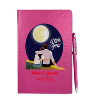 Sevgililer Gününe Özel Pembe Defter Kalem & Hediye Seti 2