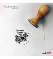 Fotoğraf Makinesi Kişiye Özel Kitap Damgası Kitap Mührü Kaşe Kitap Mühür Özel Damga 413