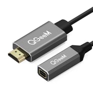 HDM I'dan Mini DisplayPort 'a Dönüştürücü Çevirici Adaptör (15cm Kablo) Hızlı Video Görüntü Aktarımı (Siyah)