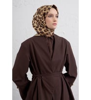 Sura İpek Eşarp -2025/2026 -9425 (KAHVE-VIZON)