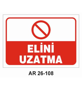 İŞ GÜVENLİĞİ UYARI LEVHASI 1 ADET PVC 21 X 29CM
