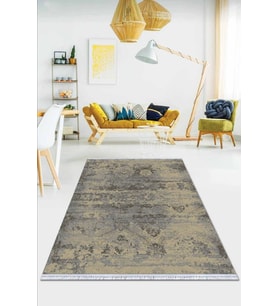 Toprak Modern Dokuma Pamuk Tabanlı Kaymaz Kilim KLM011