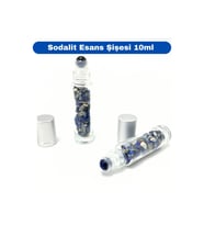 Sertifikalı Sodalit Doğal Taş Esans Şişesi ve Roller Masaj Aleti 10ml