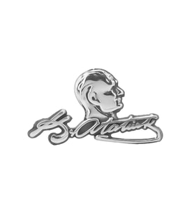 Mustafa Kemal Atatürk Imzalı Ve Silueti Yaka Rozet (Çok Renkli)