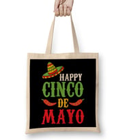 Cute Happy Cinco De Mayo Sombrero Peppers May 5th Bez Çanta Uzun Saplı