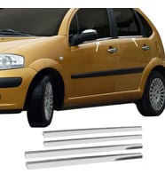 Citroen C3 Krom Cam Çıtası Tk 2002-2009 4Prç Paslanmaz Çelik
