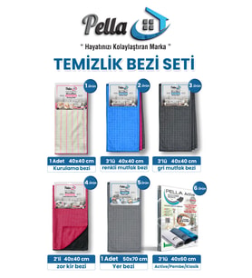6 Parça Mikrofiber Temizlik Bezi Seti