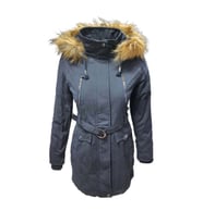 Tmberline Tb3439 Kadın Gabardin Kapüşonlu İçi Kürklü Mont - Tb3439 - Lacivert (Lacivert)