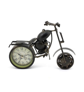 El Yapımı Metal Motosiklet Biblo Saat Model 9 (Karışık)