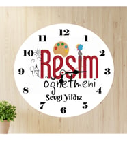 Resim Öğretmeni Duvar Saati