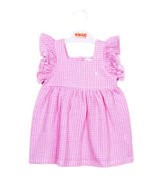 KD33389 Desenli Elbise 6-9/9-12/18-24/24-36 AY (Pembe)