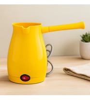 Elektrikli Türk Kahvesi Cezvesi 0.4L 1000W Çift Ağız - Sarı