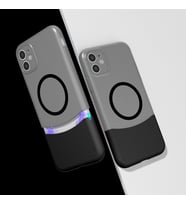 Apple iPhone 11 Uyumlu Kılıf M-Safe Şarj Özellikli Mıknatıslı Zore Duble Kapak (Siyah)