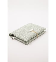 Kitap ve Defter Kılıfı – Fermuarlı Cepli, Yeşil Desenli 19x26 cm