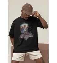 Tasarım Stranger Things Dizi Baskılı Unisex Oversize Tişört
