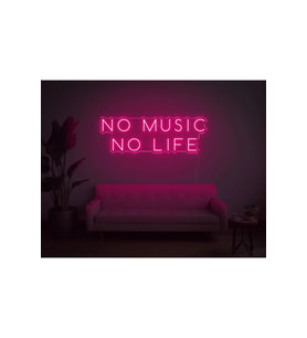 NO MUSİC NO LIFE Yazılı Neon Tabela